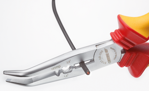 VDE multiple pliers with sheath insulation, angled 200 mm - 3100383 (6)