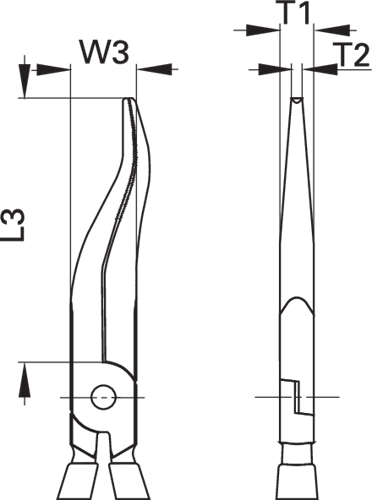 Mechanic's pliers cranked 2C handle 200 mm - 6723190 (5)