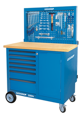 Rollwerkbank mit Rückwand + Hakensortiment - 6623990