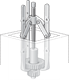 Fan puller with 3 arms for holes from Ø 10 mm - 8006270 (2) (Thumbnail)