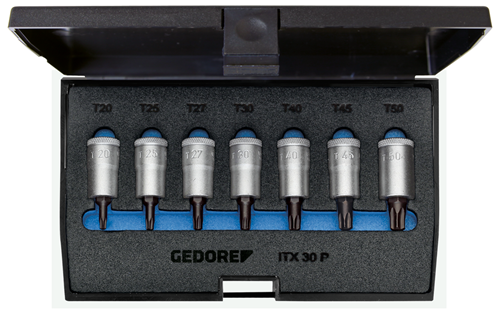 Screwdriver set 3/8" 7-piece internal TX T20-50 - 1509926 (1)