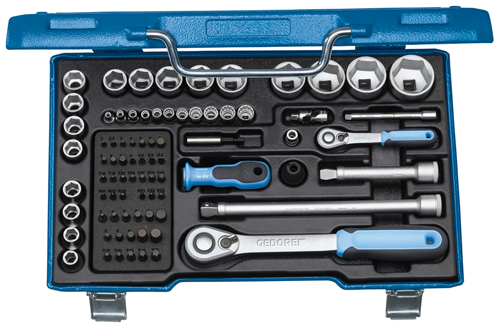 Socket wrench set 1/4" + 1/2" 81 pieces - 1550691 (1)