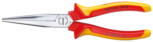 VDE Bent nose telephone pliers with VDE insulating sleeves 200 mm - 1699938 (1)