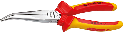 VDE Bent nose telephone pliers with VDE insulating sleeves 200 mm - 1552147 (2)
