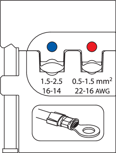 Crimp wrench-set ELECTRONIC 4 pcs - 1830899 (3)