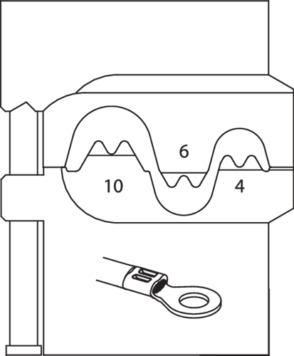 Module insert for uninsulated cable lugs 4/6/10 - 1830570 (2)