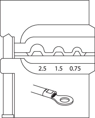 Module insert for uninsulated cable lugs 0.5-2.5/4-6 - 1830597 (6)