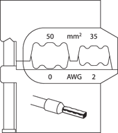 Modul-Einsatz für Aderendhülsen 50/35mm - 1830627