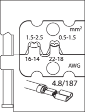 Modul-Einsatz für Flachsteckhülsen 4,8 - 1830643