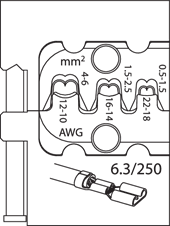 Modul-Einsatz für Flachsteckhülsen 6,3 - 1830651