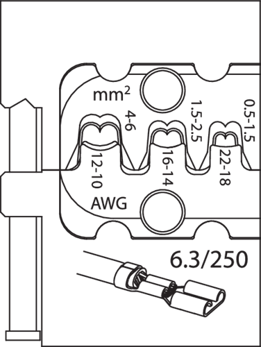 Crimp wrench-set AUTOMOTIVE 4 pcs - 1830910 (4)