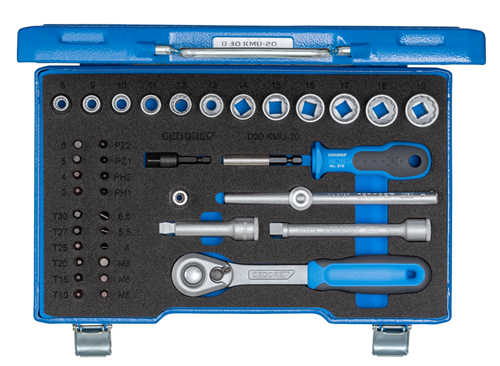 Socket wrench set 3/8" 40 pieces IN-IS-PH-PZ-TX-XZN - 1973347 (1)