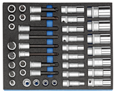 Steckschlüssel-Sortiment 1/2" in Check-Tool-Modul 40-teilig - 2016516