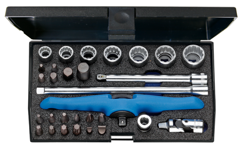 On-board tool set 1/4" for motorcycle, 30 pieces - 2190281 (1)