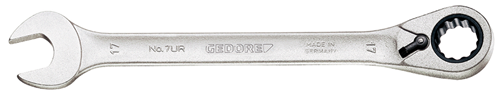 Open-end wrench with reversible ring ratchet UD 18 mm - 2297353 (1)