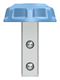 Mushroom head 1/2" with push button for DREMASTER DMK - 2551829 (1) (Thumbnail)