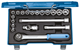 Socket wrench set 1/2" 19 pieces, hexagonal 8-24 mm - 2682842 (1) (Thumbnail)