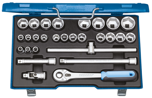 Socket wrench set 1/2" 28 pieces, 6-point 10-36 mm - 2682869 (1)
