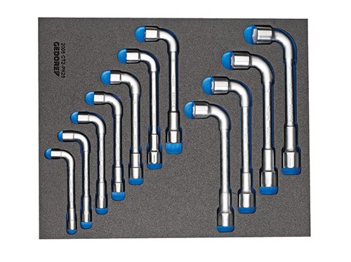 Double socket wrench set in check tool module, 11 pieces - 2841851 (1)