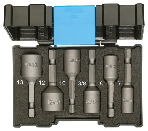 Bit box socket wrench + machine holder, 6 pieces - 2993244 (1)
