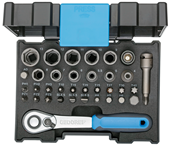 Bit-Steckschlüsselbox mit Knarre 1/4" 35-teilig - 2998211