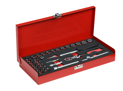 Socket wrench set 1/4" 33 pieces 4-13 mm - 3300004 (2)