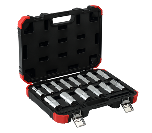 Socket wrench set 1/2" 14 pieces, hexagonal 10-32 mm - 3300008 (3)
