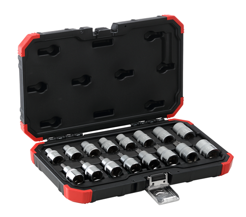 Socket set 1/2" 16 pieces TX E10-24 T30-70 - 3300009 (2)