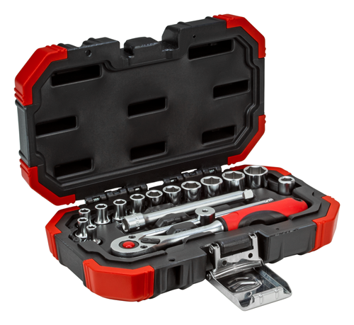Socket wrench set 1/4" 16 pieces 4-13 mm - 3300050 (3)