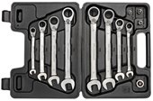 Ringratschenmaulschlüssel-Satz mit Adaptern 12-teilig 8-19 mm - 3300059