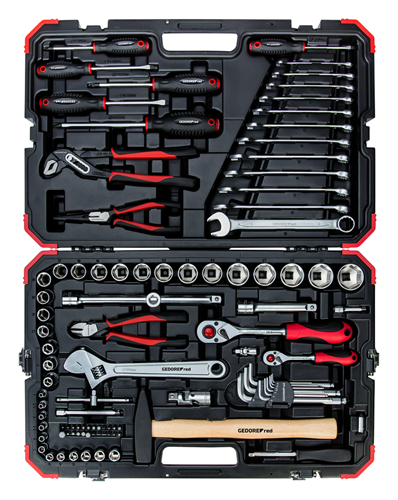 Socket wrench set 1/4" + 1/2" 100 pieces 4-32 mm - 3300063 (1)
