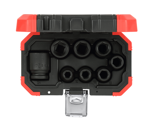 Impact wrench socket set 1/2" 8 pieces - 3300575 (1)