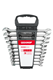 Combination ratchet open-end wrench 10 pieces 10-19 mm - 3301003 (1) (Thumbnail)
