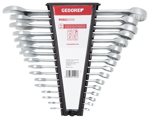 Combination wrench set 16 pieces 1/4"-1.1/4" - 3301043 (1)