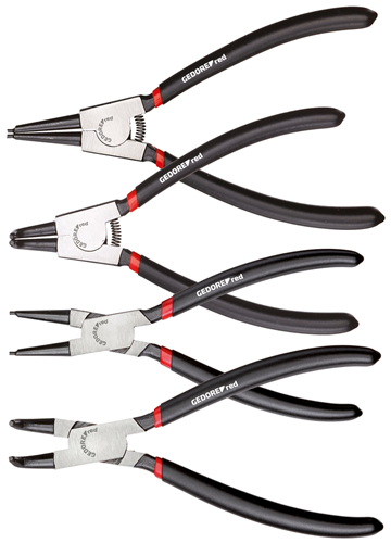 Circlip pliers set, straight and angled 90°, 4 pieces - 3301156 (1)