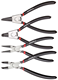 Circlip pliers set, straight and angled 90°, 4 pieces - 3301156 (1) (Thumbnail)