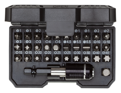 Bit box 1/4" 32-piece SL+PH+PZ+TX+6-edge - 3301338 (1)