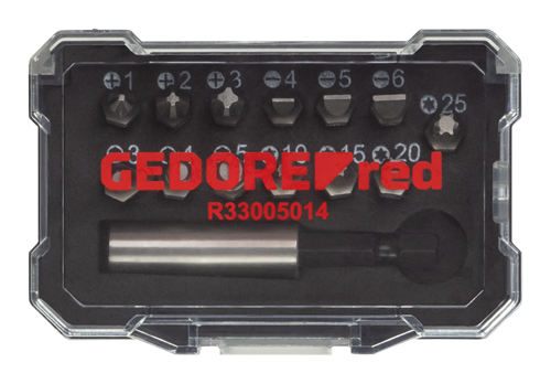 Bit box 1/4" 14-piece PH+SL+TX+6-edge+bit holder - 3301347 (2)