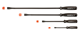 Mounting lever set 24-18-12-8" 4 pieces - 3301568 (1) (Thumbnail)