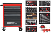 Tool set in the MECHANIC red workshop trolley, 119 pieces - 3301667