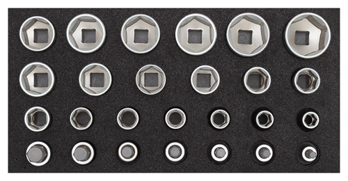 Socket wrench set 1/2" in 2/6 CT module 26 pieces - 3301708 (1)