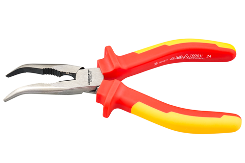 VDE insulated flat round pliers, angled - 3301907 (2)