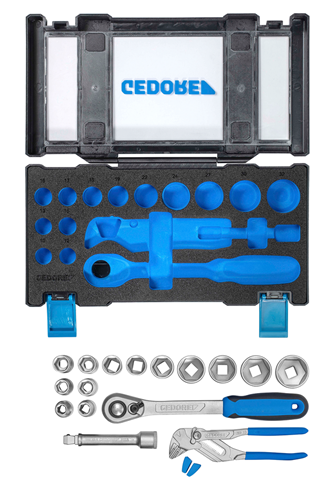 Socket wrench set with pliers wrench - 3416321 (2)