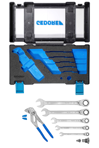 Ratchet wrench set with pliers wrench, 8 pieces - 3416356 (2)