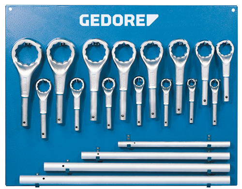 Single ended ring spanner set 19 pcs 24-85 mm - 6049250 (1)