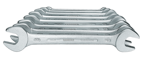 Double open-end spanner set 8 pieces 6-22 mm - 6077380 (1)