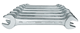 Double open-end spanner set 8 pieces 6-22 mm - 6077380 (1) (Thumbnail)