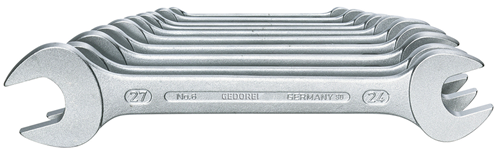 Double open-end spanner set 10 pieces 6-27 mm - 6077540 (1)
