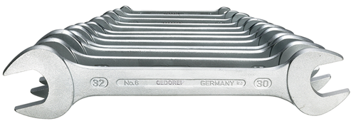 Double open-end spanner set 12 pieces 6-32 mm - 6077890 (1)