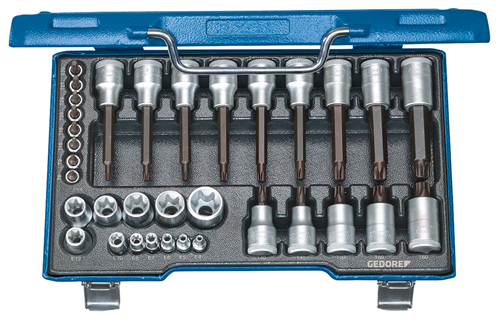 Screwdriver set 1/2"+1/4" 34 pieces TX - 6129440 (1)